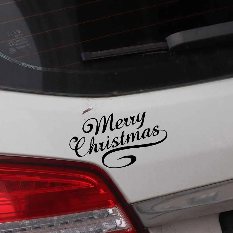 YJZT 17 6 см * 9 8 Виниловая наклейка с надписью &quotMerry Christmas&quot креативный дизайн