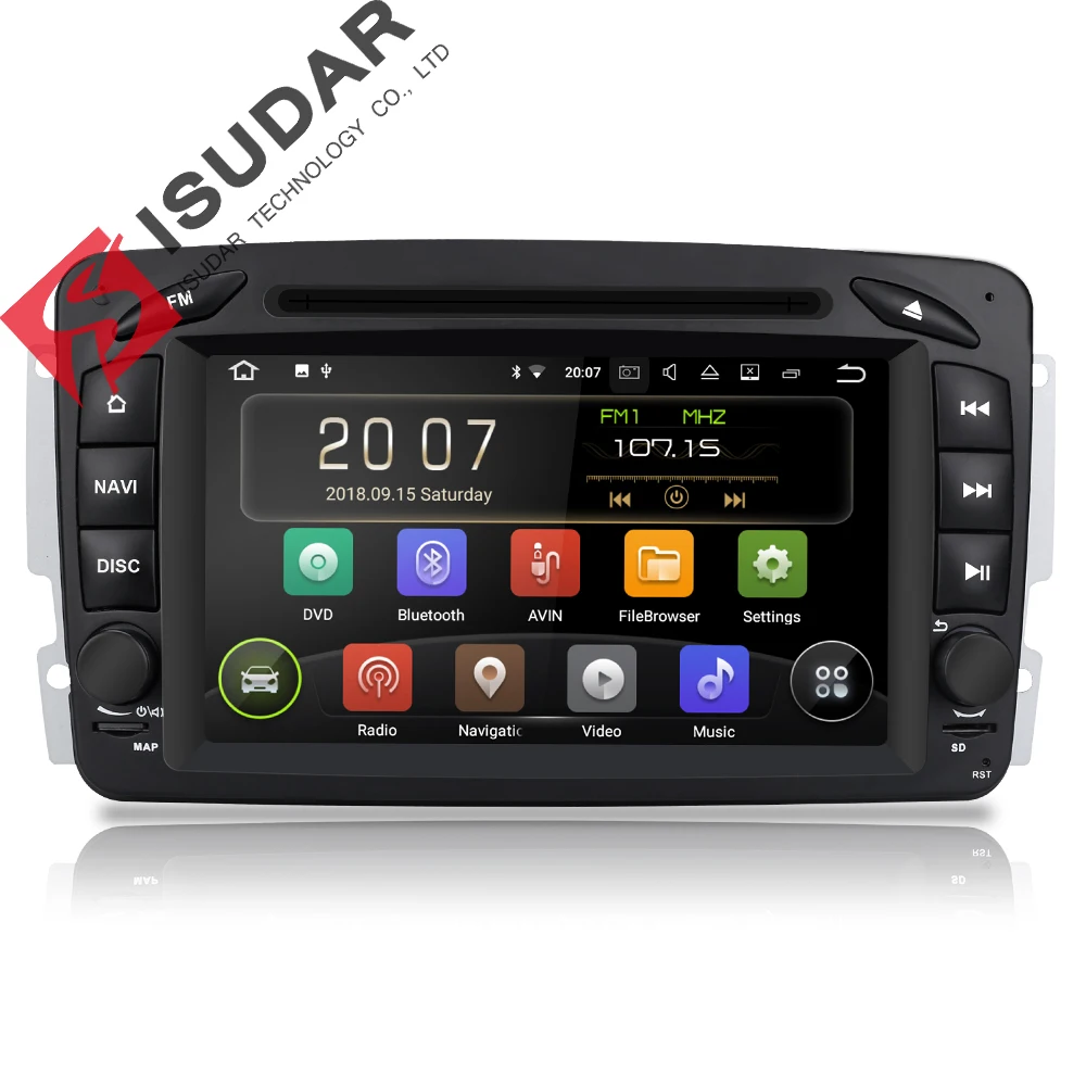 Isudar Автомобильный мультимедийный плеер Android 8.1.0 gps 2 Din DVD Automotivo для Mercedes