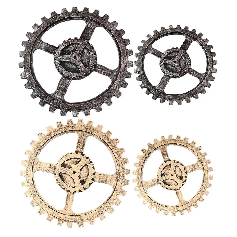 Антикварная имитация промышленного шестерни подвесной чердак старый бар