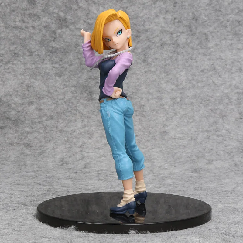 1375 stand bag Dragon Ball Z Gals NO. 18 лазурит Фигурки ПВХ Коллекция Фигурки игрушки brinquedos Для Рождественский подарок - Цвет: 1375 stand bag