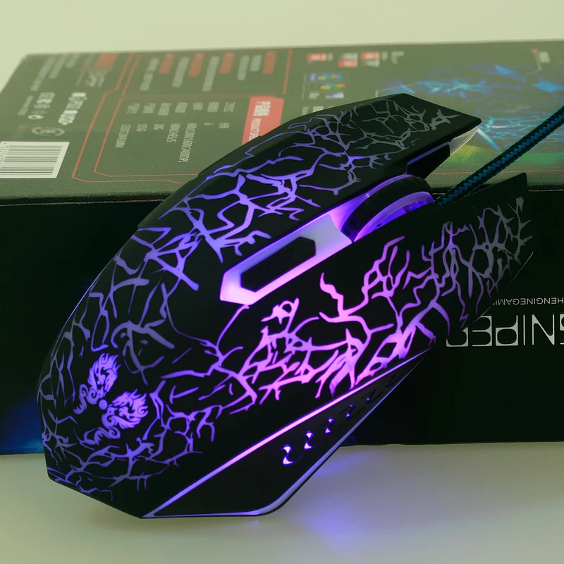 Light-emitting mouse Computer Game Mouse 6Keys USB Wireless Gaming Optical 2.4G WIFI For Gamer | Компьютеры и офис