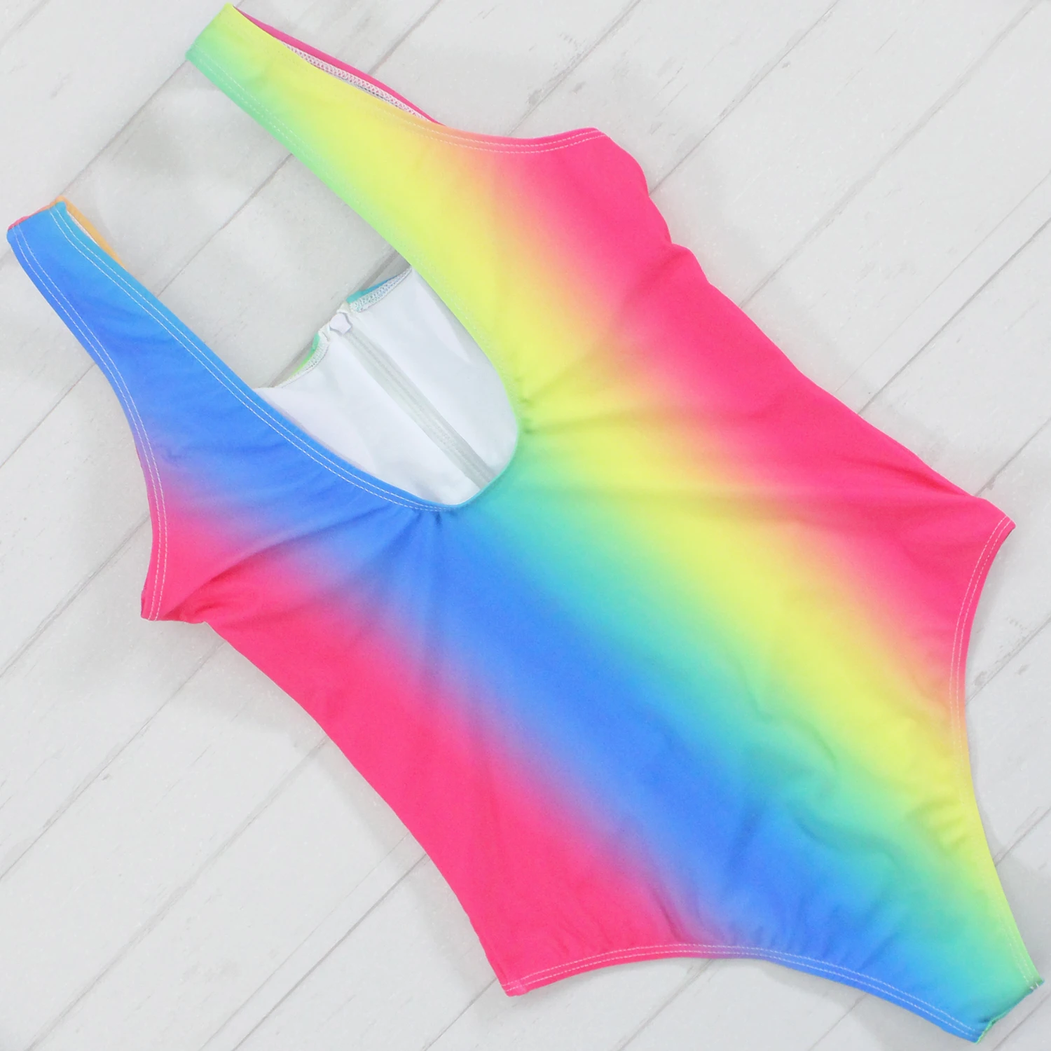 Купальник с треугольным вырезом Радужный на молнии 2017 | Спорт и развлечения