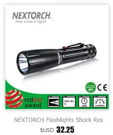 NEXOTRCH Flashlight 18650 Battery 1040 Lumen Waterproof Rechargeable Strobe Shockproof Tactical LED Flashlight Torch#TA40