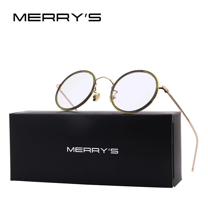 Модные женские круглые оправы для очков Merry's, Классические мужские очки S'8109 - Цвет оправы: C03 Green