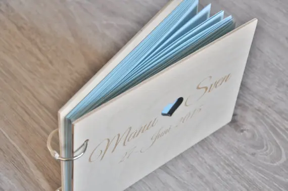 Индивидуальные свадебные деревянный гостевой книги памяти альбом гравировкой