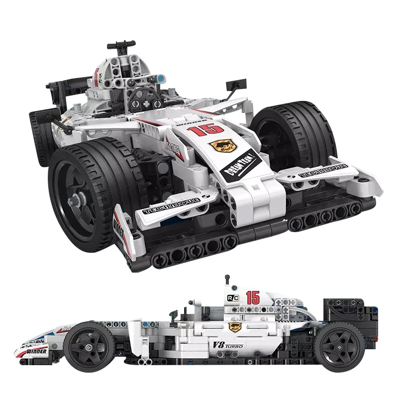 729 шт. Technic Fit F1 пульт дистанционного управления RC гоночный автомобиль гонщик электрические строительные блоки игрушки подарки на день рождения для мальчиков детей