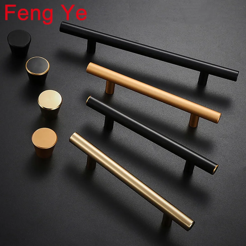 Современные ручки Feng Ye мебельные ящики для шкафа кухонные дверные шкаф золотого