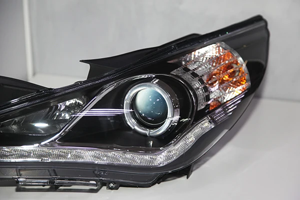 Для Hyundai Sonata YF Sonata I45 ангельские глазки светодиодный головной фонарь передние фары 2009 2010 2011 2012 2013 год с HID комплект