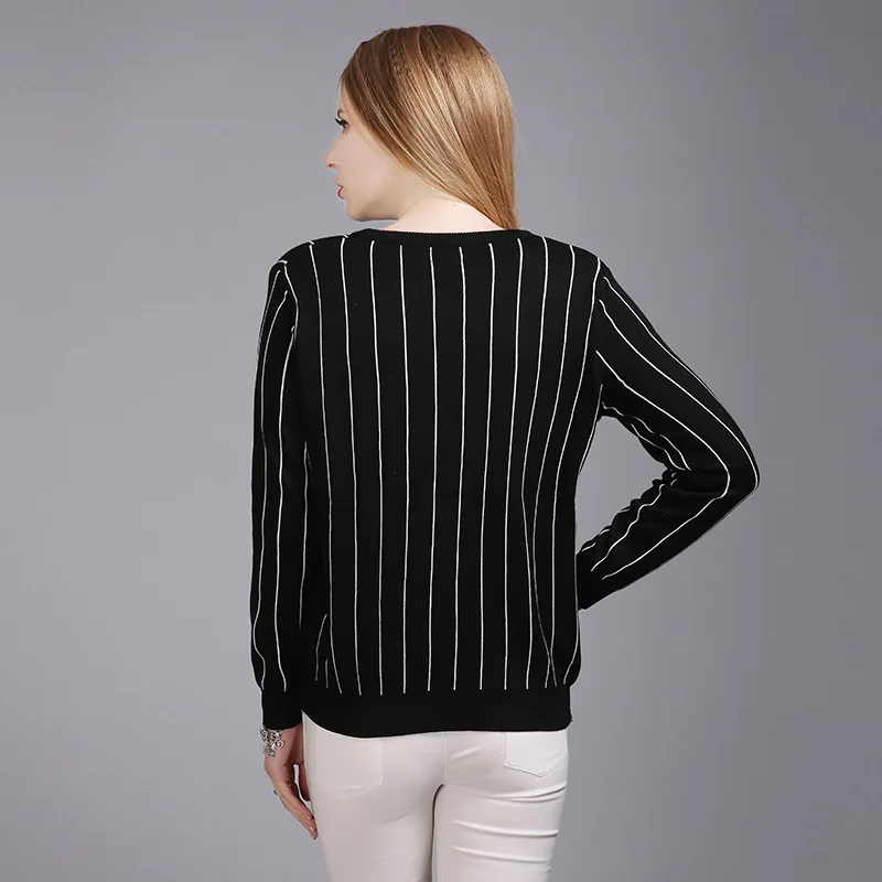 Joy Capita European Sweater 2017 Knitted Striped Women Winter Full Sleeve Pullovers Casual Plus Size Sweaters | Женская одежда