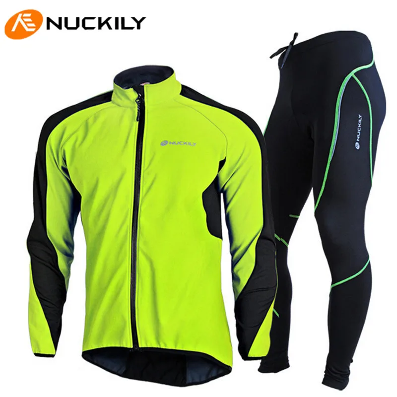 NUCKILY Мужская велосипедная Джерси Зимняя Ropa Ciclismo термальный флисовый комплект одежды для велосипеда спортивная одежда MTB Дорожный велосипед Велоспорт Джерси набор