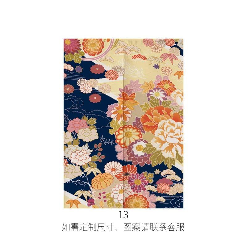 13 Японский Ukiyo-e льняной дверной занавес Норен шторы для спальни, кухни домашний вход украшения настраиваемый занавес - Цвет: 13