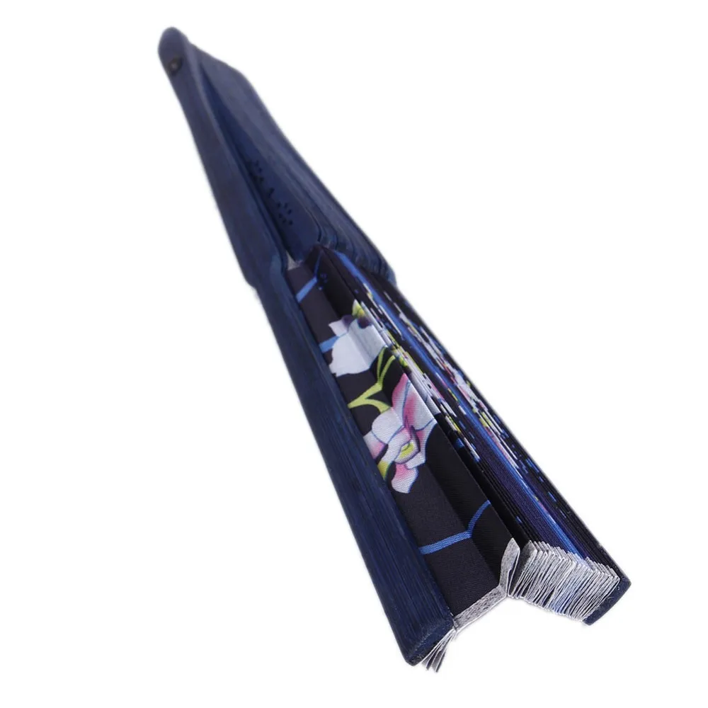 Китайский Японский Складной Шелковый Бабочка Цветка Руки Бамбук Азии Карманный