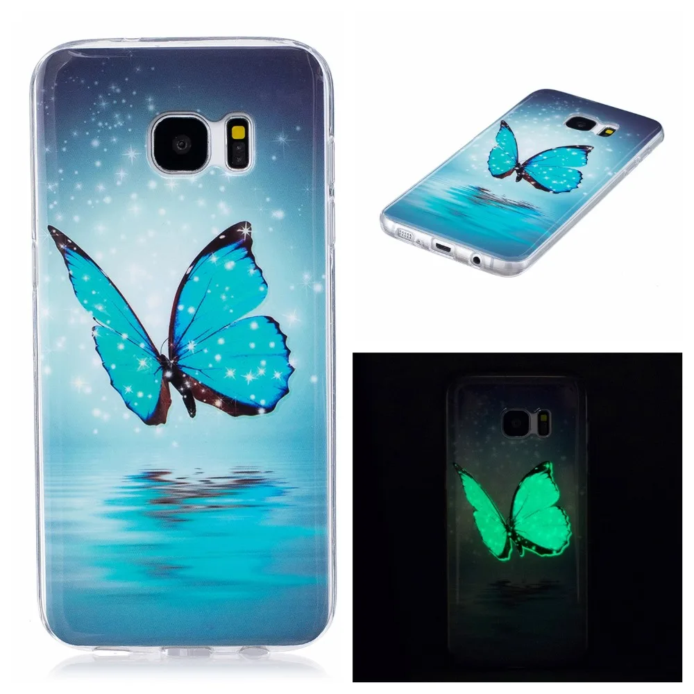 Чехол для Samsung Galaxy S5 S6 S7 EDGE S8 Plus задняя крышка с мультяшным рисунком TPU прозрачный