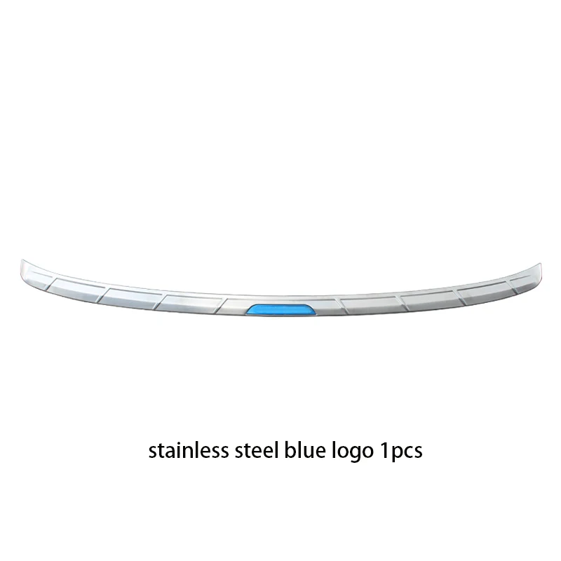 silver blue logo Задняя защитная накладка модифицированный шлейф коробка багажник пластина двери отделка полосы для Lexus NX200 NX300 200 T 300 H - Цвет: silver blue logo