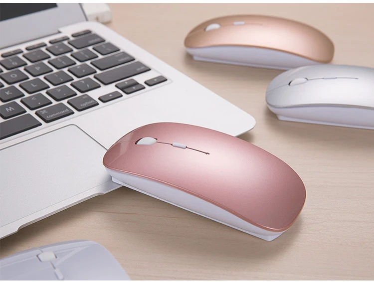 Беспроводная мышь 2 4G мини перезаряжаемая компьютерная для Win10 Dell Acer Hp Asus Mice Silent