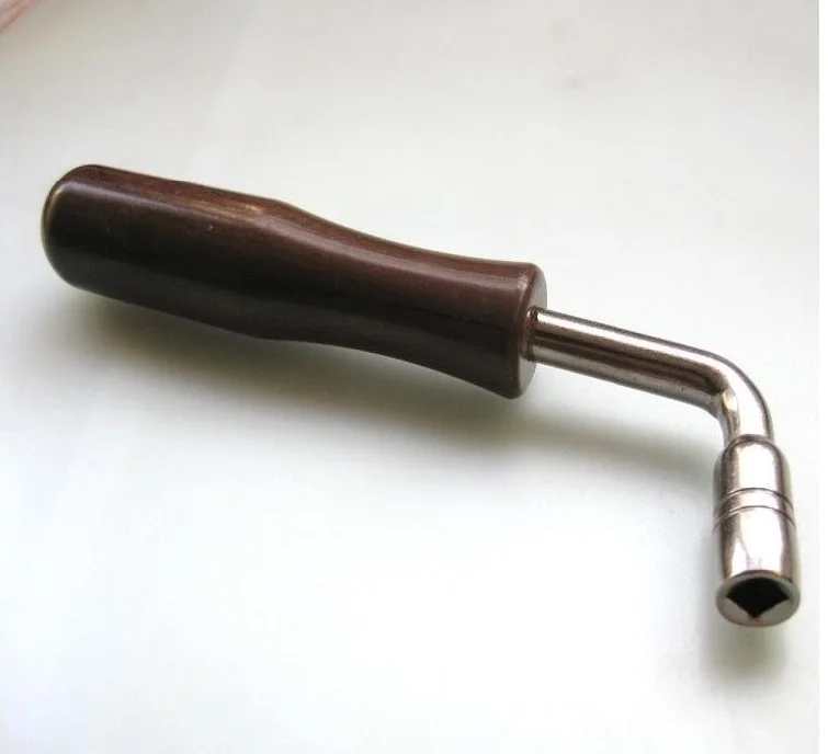

L Shape Guzheng Piano Tuning Hammer Wrench Tuner Spanner Tool Brown Useful