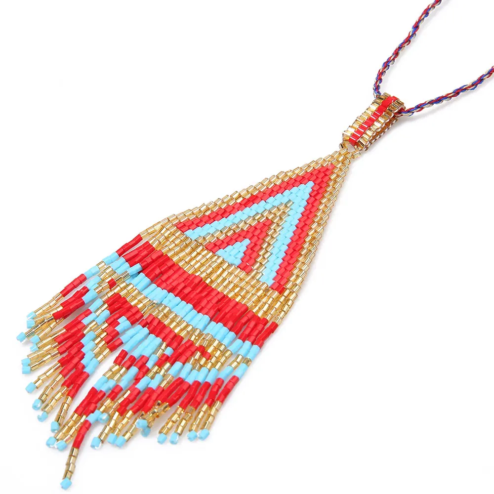 Go2boho MIYUKI ожерелье женское Delicas бисер ткацкий станок подвески из ткани ожерелье s длинные ювелирные изделия Бисероплетение колье ручной работы кисточкой лучший подарок