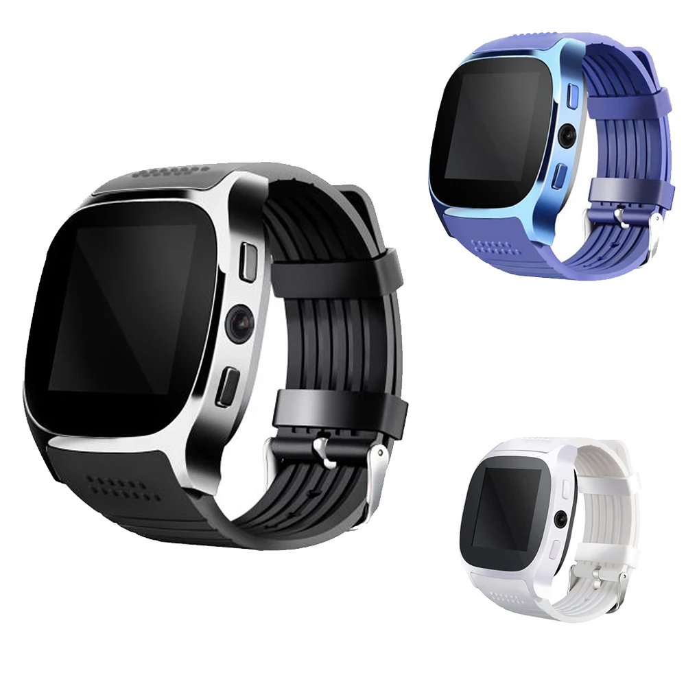 T8 Bluetooth Смарт-часы с камерой Facebook Whatsapp поддержка SIM TF карты вызова Smartwatch для Android телефона Спорт Шагомер