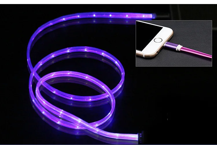 Красивый светодиодный кабель для зарядки Micro usb, кабель для зарядки мобильных телефонов, кабель для зарядки и передачи данных для samsung и htc