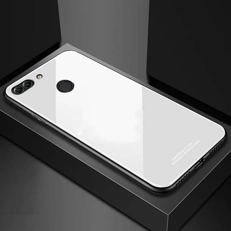 SemgCeKen роскошный жесткий стеклянный зеркальный чехол для huawei p smart plus psmart силиконовый Силиконовый ТПУ чехол для телефона