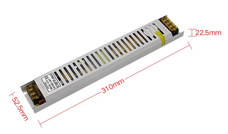Ультра тонкий AC220V вход в 12 В импульсный источник питания 200 Вт 250 300 светодиодный