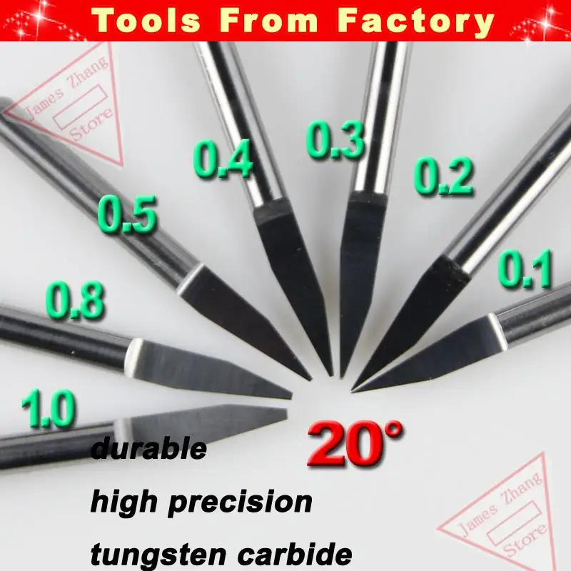 10 шт. гравировальный станок HUHAO # J3.2003 20 градусов 0 3 мм|v bit|carbide pcbpcb carbide |