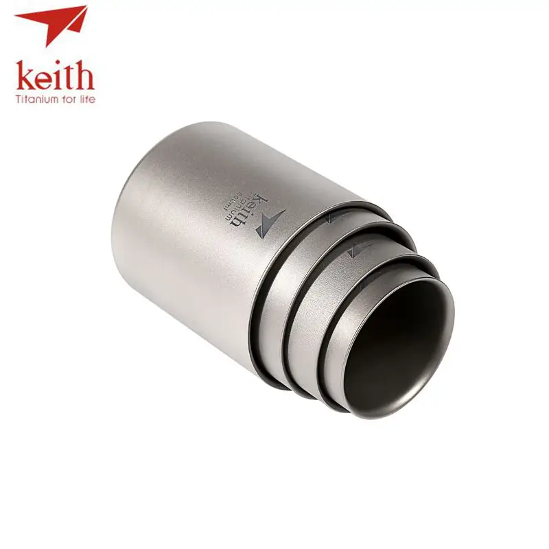 Keith 4 шт./компл. двойная стена из титана Фотоэлементы посуда для напитков