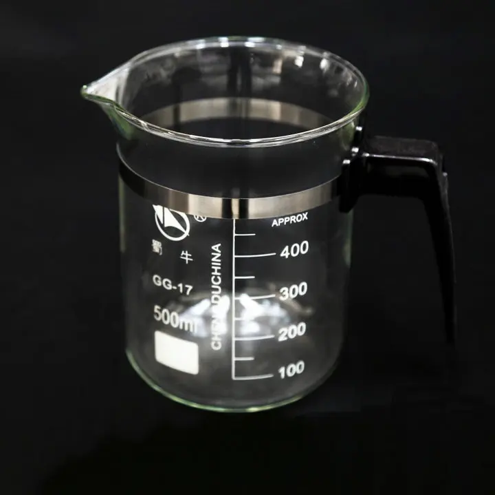 Стеклянный стакан с пластиковой ручкой 1 шт./лот 500/800/1000 мл|beaker with handle|glass beakerlaboratory