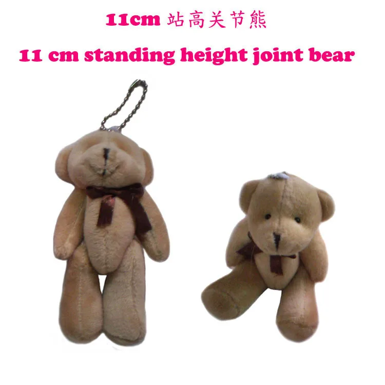 11 cm joint bear/tie/bear naked bear hot cartoon bouquet doll/handbags accessories super soft material|handbag evening|accessories ipadhandbag |