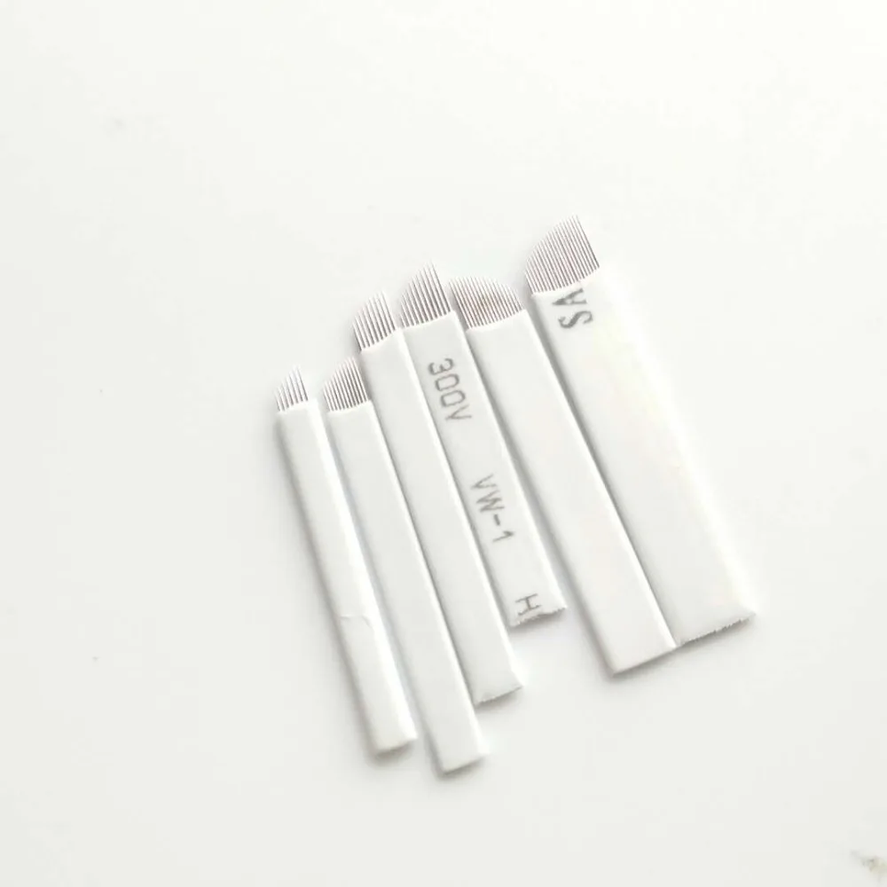 100 шт. 0 25 мм Flex Laminas Tebori Flex/U Shapes pin Microblading ИГЛЫ Перманентный макияж бровей Тату
