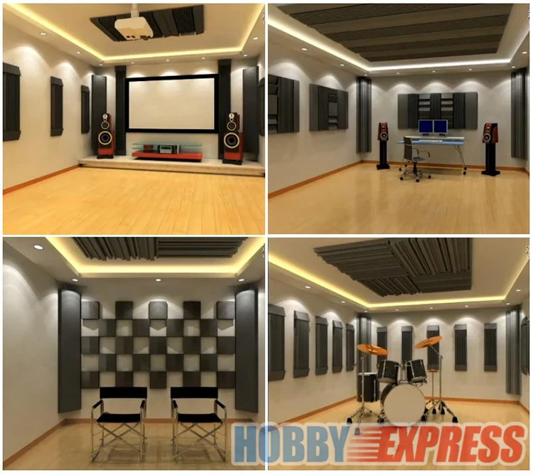 Arrowzoom 7.8 x 1.9&quot 8 pcs Pack Hemisphere Grid Adhesive Acoustic Studio Panel Soundproofing Foam KK1056 | Дом и сад