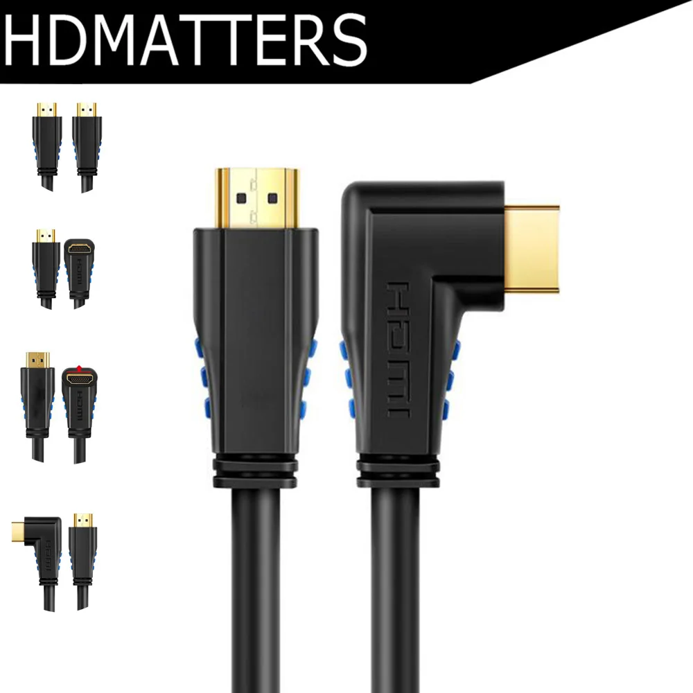 Правой и левой Угловой совместимому с HDMI 2 0 кабель поворотом на 90 градусов HDR 4K/60Hz