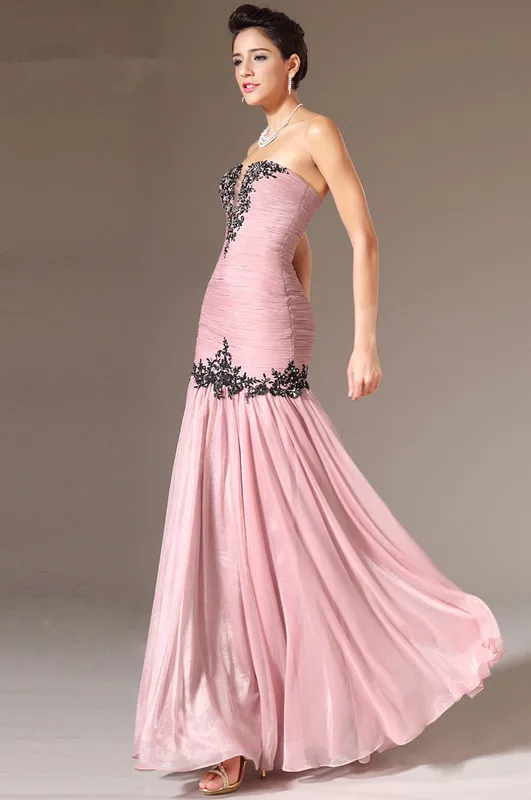 Elegant Evening Dresses Mermaid Sweetheart Chiffon Lace Beaded Long Formal Party Gown Prom Robe De Soiree | Свадьбы и торжества