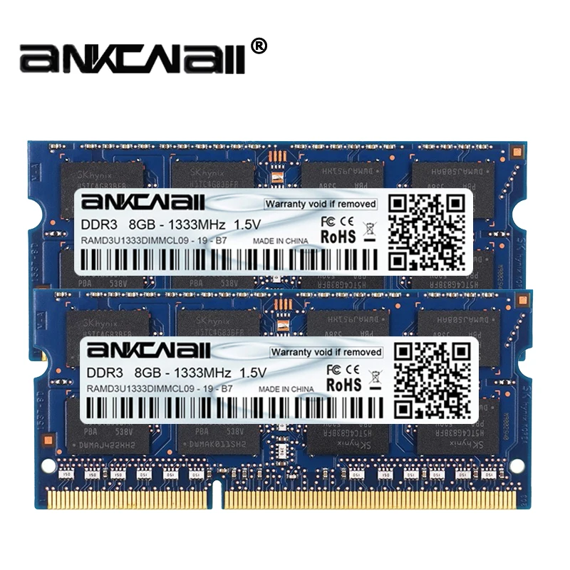 Оперативная Память DDR3L 8 Гб (2 шт. x ГБ) 1333 МГц 1600 память для ноутбука Intel DIMM 12800 в