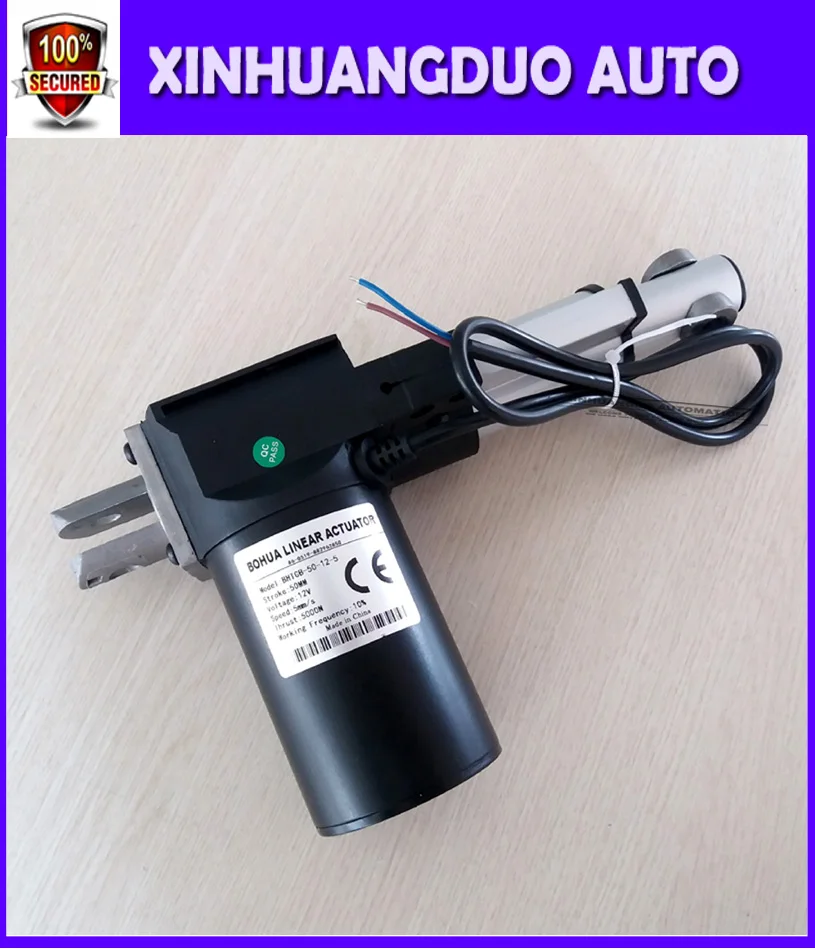 12 V/24 V 50 мм(2 дюйма) Линейный микропривод, электрический линейный привод, тяги 5000N/500 кг/1100LBS, Телевизор Лифт, индивидуальный штрих