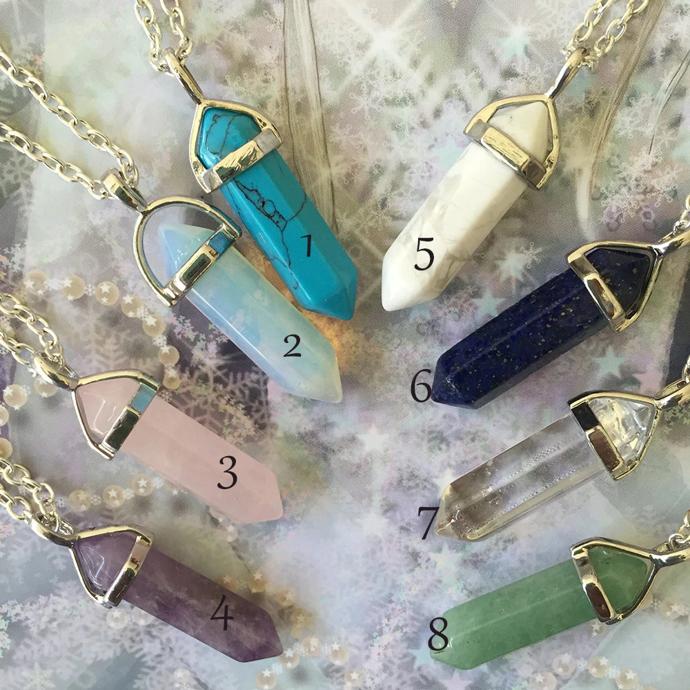 Хрустальные ожерелья с подвеской Опалит белый Howlite Lapis прозрачный кварцевый