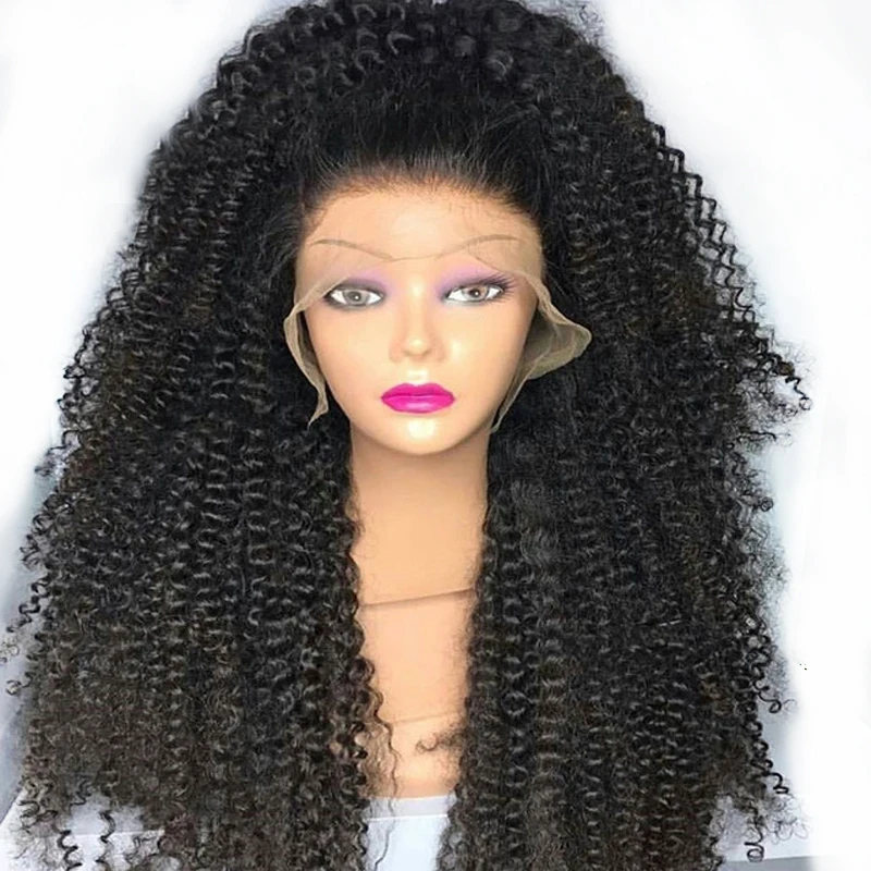 Афро кудрявые 13 дюймов 6 глубокая часть индийский Реми 250 плотность кружевные