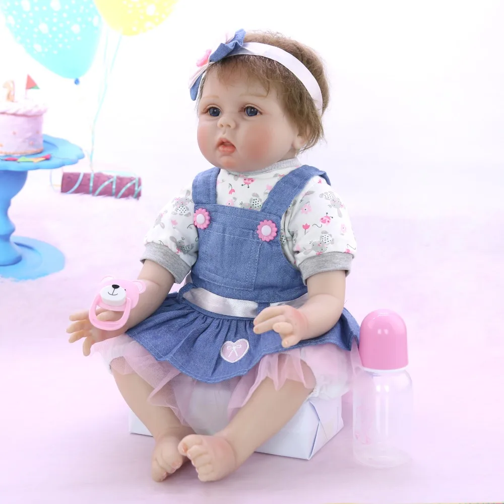 Силиконовая кукла reborn menina 22 дюйма 55 см ручная работа|Куклы| |