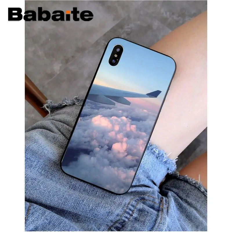 A7 Babaite самолет Путешествия Мягкий Силиконовый ТПУ чехол для телефона iPhone X XS MAX 6 6S 7 7plus 8 8Plus 5 5S XR - Цвет: A7