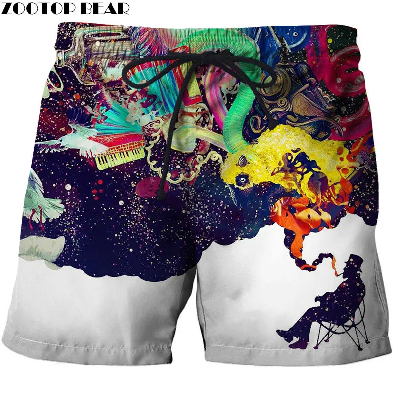 

Intoxicated In Music Shape 3D Printed Men Board Shorts Elastic Waist Beach Short Summer Male Clothing Short Trousers ZOOTOP BEAR