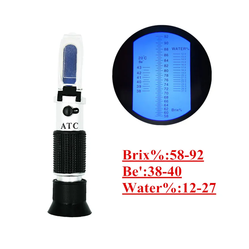 Розничная коробка Ручные brix 58 ~ 92% RHB 90 рефрактометр Брикса Мёд УВД для варенья