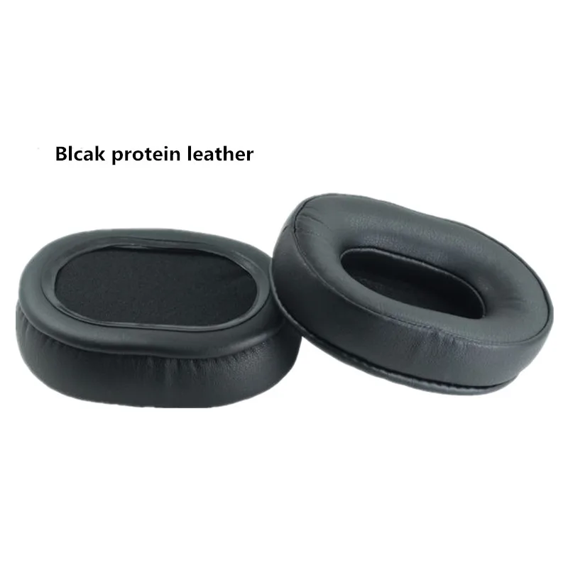 Black protein Сменные амбушюры из овчины и кожи с эффектом памяти, подушечки для Audio-Technica ATH-MSR7 для наушников sony MDR-V6 - Цвет: Black protein