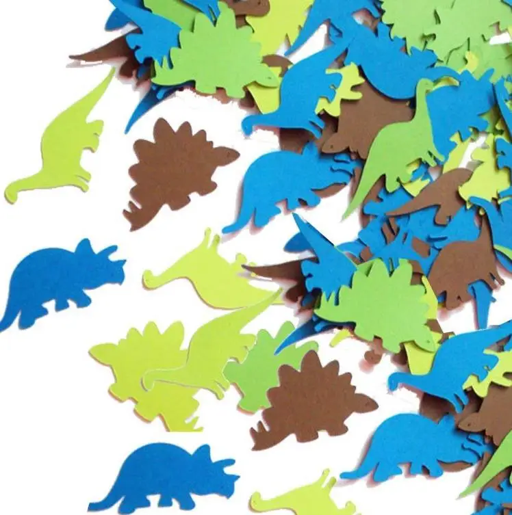 100 шт./компл. Милая животная динозавр Русалка красочная бумага конфетти декор для