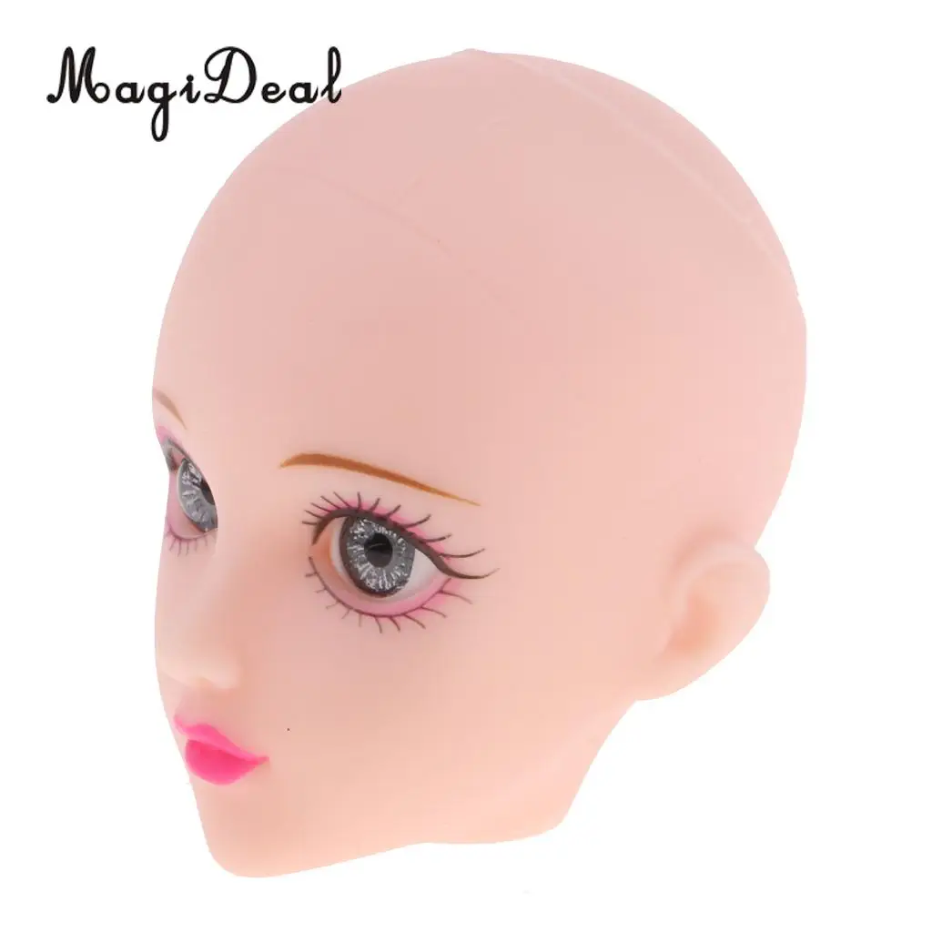 Шарнирная девушка голова куклы с серыми глазами для 1/6 BJD куклы части тела аксессуар