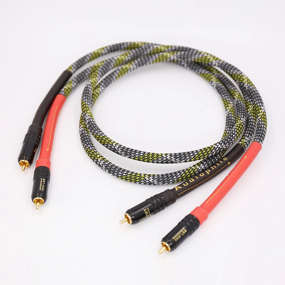Hi-Fi RCA соединительный кабель 2RCA штекер-штекер аудиокабель с позолоченным
