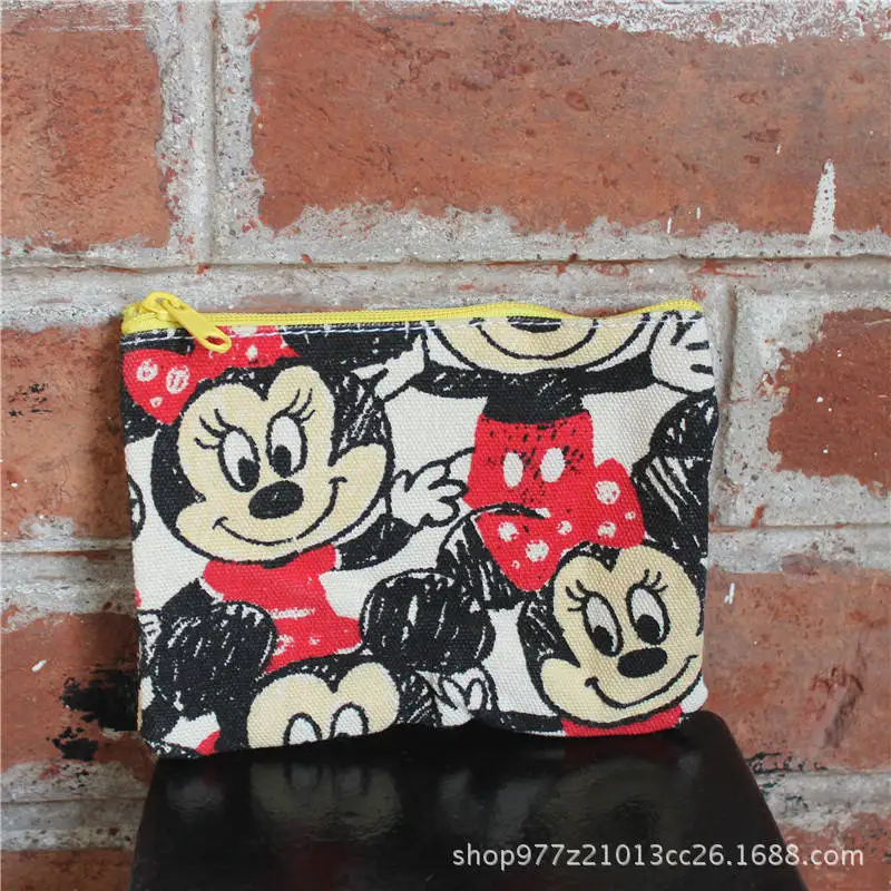 Синий Disney Микки Маус мультфильм кошелек монета изменить Монета Сумка карты пакет Минни для девочек Творческий Сумка для хранения косметики малыш - Цвет: Синий