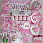 Розовый Единорог, товары для дня рождения, детский подарок единорога, подарок на первый день рождения, детский душ, свадебные украшения, бумажная чашка