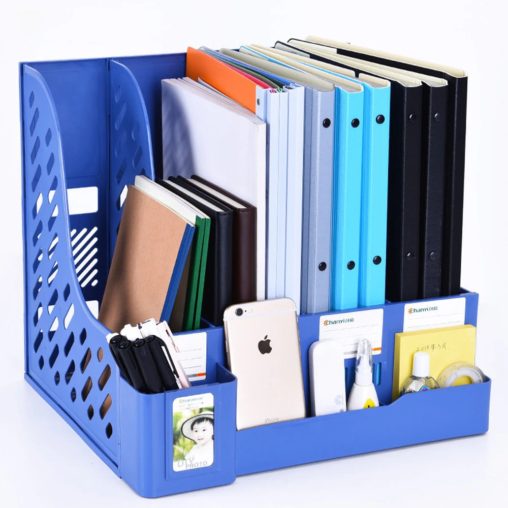 1 шт. лотки для файлов Настольный стеллаж утолщение хранения складной дисплей 4