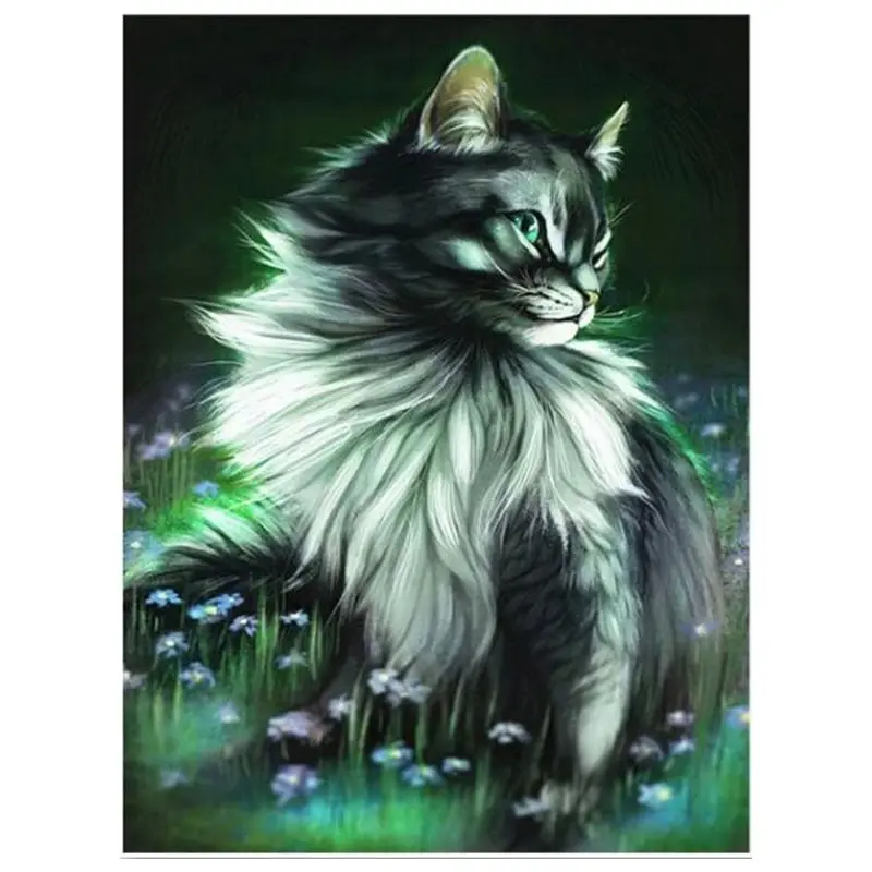 

5D полный квадратный Круглый DIY алмазная живопись животное кошка вышивка крестиком 3D Алмазная мозаика для дома Свадебные украшения подарок на день рождения