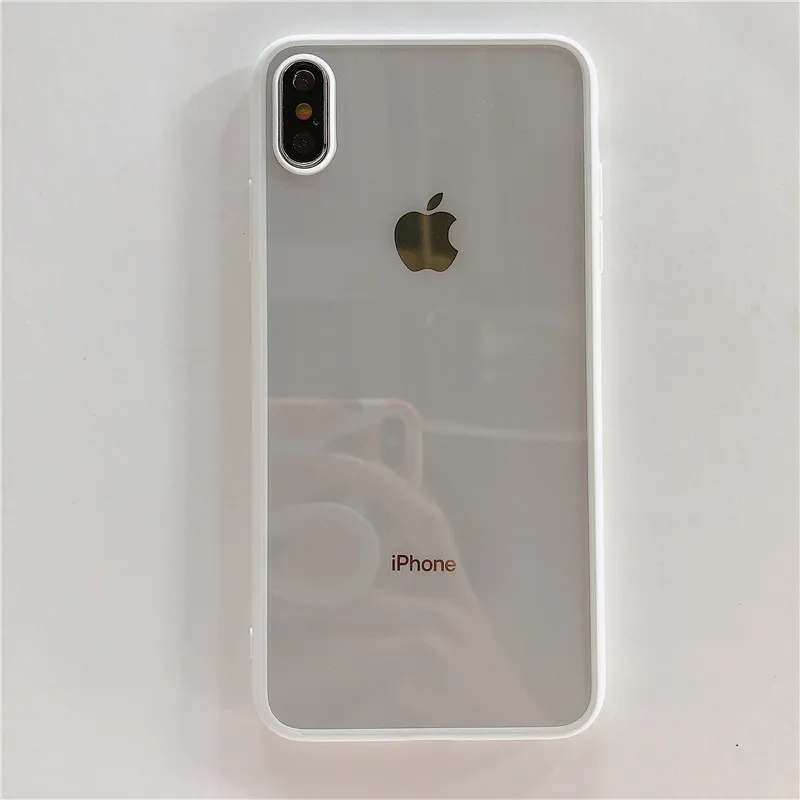 Модная красочная прозрачная ударная рама чехол для iPhone X XS XR XS Max 8 7 6 6S Plus мягкая защитная задняя крышка из ТПУ